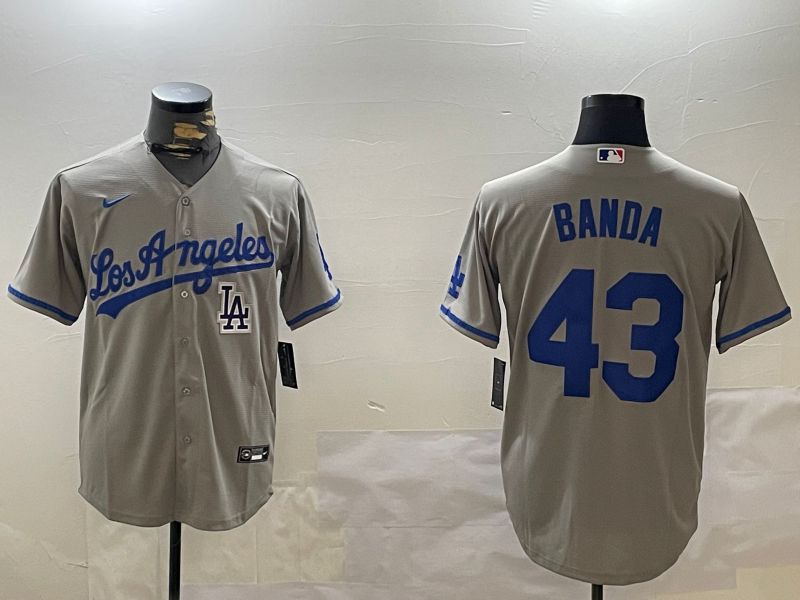 Men Los Angeles Dodgers #43 Banda Grey Game 2024 Nike MLB Jersey style 12095->los angeles dodgers->MLB Jersey